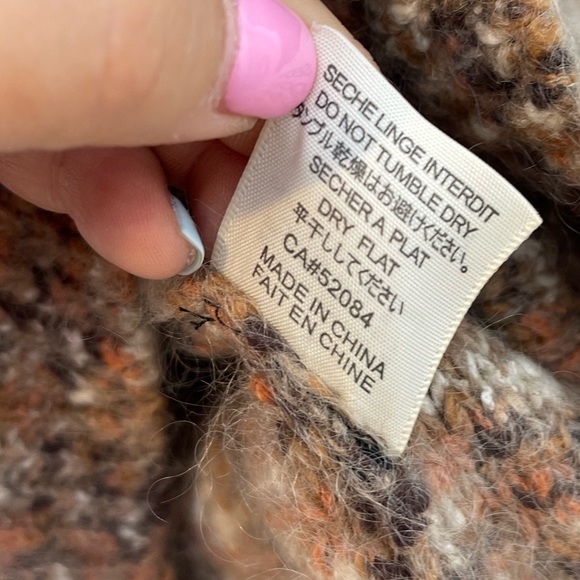 ANTHROPOLOGIE La Fee Verte Kid Mohair Wool Blend Marled Raglan Sleeve Sweater - Picture 8 of 10